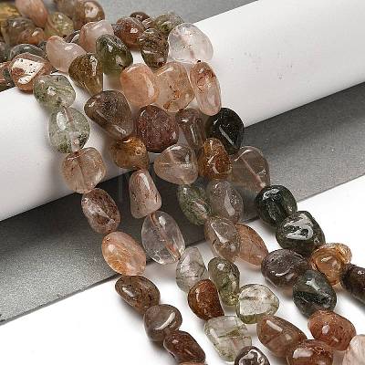 Natural Rutilated Quartz Beads Strands G-P497-01E-08A-1