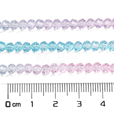 Transparent Painted Glass Beads Strands X1-DGLA-A034-T3mm-A22-1