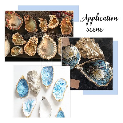 Concave Oyster Shells for Home Vase Filler AJEW-WH0880-34-1