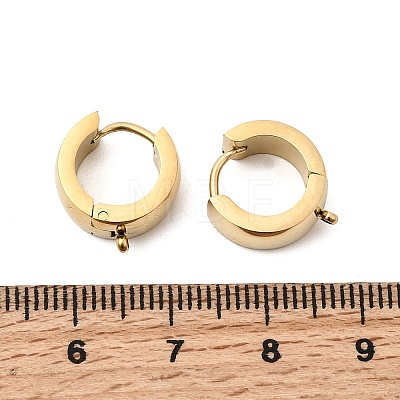 304 Stainless Steel Huggie Hoop Earring Findings STAS-C161-04G-1