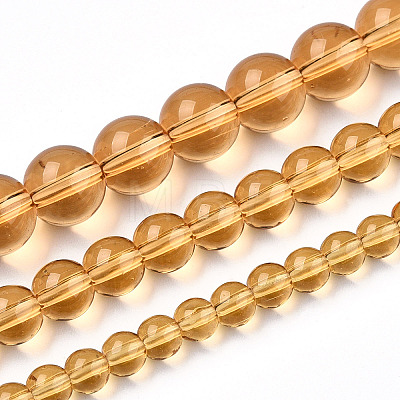 Transparent Glass Beads Strands GLAA-T032-T8mm-08-1