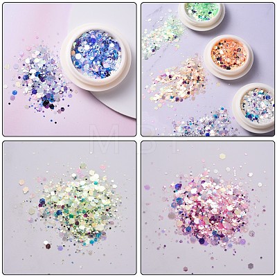 Holographic Nail Glitter Powder Flakes MRMJ-T063-361-M-1