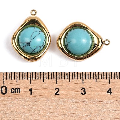 Synthetic Turquoise Pendants STAS-L022-487G-03-1