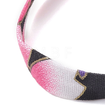 Ethnic Style Polyester Flower Printed Ribbon Bracelets BJEW-JB10495-01-1