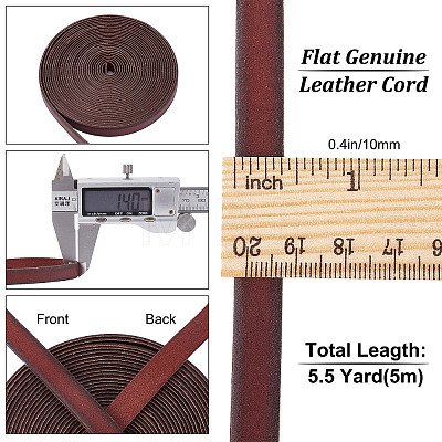 Gorgecraft Flat Leather Jewelry Cord WL-GF0001-06A-02-1