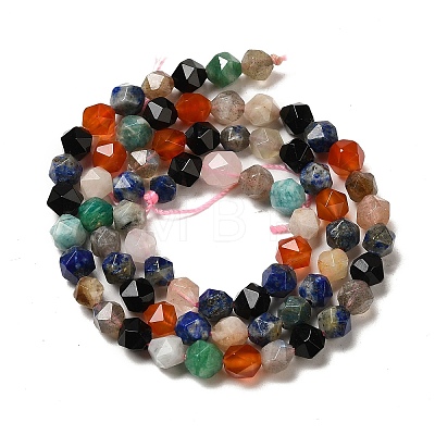 Natural Carnelian/Lapis Lazuli/Labradorite/Amazonite/Apatite Beads Strands G-K382-A01-01-1