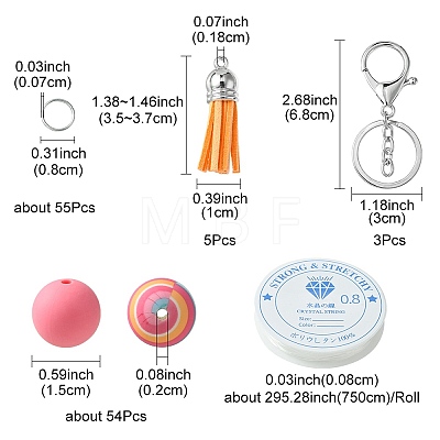 DIY Beaded Phone Charms Straps Keychain Making Kit DIY-FS0005-39B-1