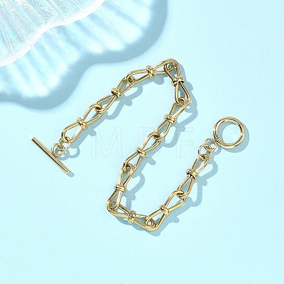304 Stainless Steel Infinity Link Chains Bracelets for Women BJEW-JB12784-1
