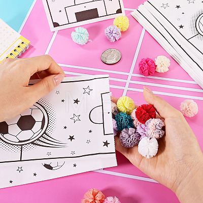 15Pcs Football Pattern Paper Bakery Bags ABAG-TA0002-32A-1