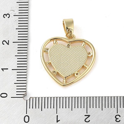 Brass Micro Pave Clear Cubic Zirconia Pendants KK-Q813-14G-1