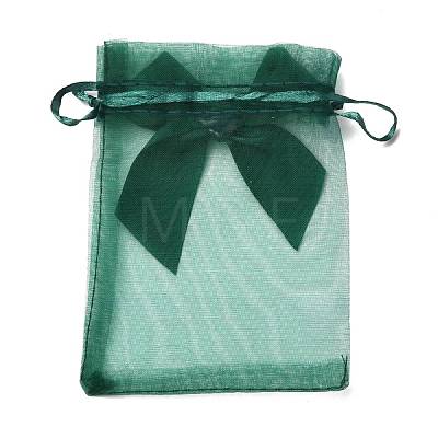 Rectangle Lace Organza Drawstring Gift Bags OP-K002-02-1