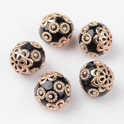 Round Handmade Indonesia Beads IPDL-L002-09C-1