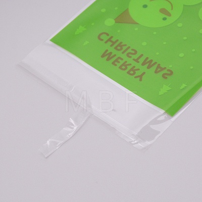 Christmas Theme Rectangle OPP Self-Adhesive Cookie Bags OPP-SZC0001-02A-1