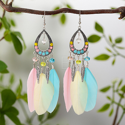 Alloy Rhinestone Teardrop Dangle Earrings FS-WGBDF6F-14-1