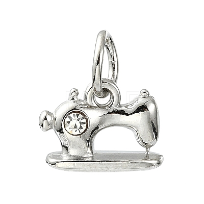 304 Stainless Steel Rhinestone Pendants STAS-A145-04J-P-1