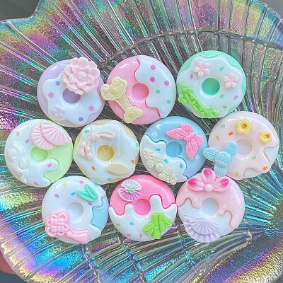 Opaque Resin Decoden Cabochons RESI-I338-08-1