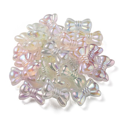 UV Plating Luminous Transparent Acrylic Beads OACR-P010-08-1