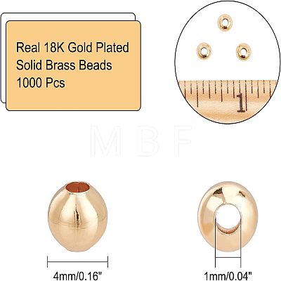  200Pcs 4 Colors Brass Beads KK-NB0001-63-1