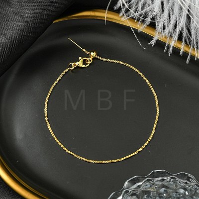 Brass Box Chain Bracelets for Women BJEW-G735-15G-01-1