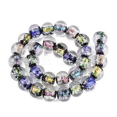 Handmade Foil Glass Beads Strands FOIL-Q002-01A-1