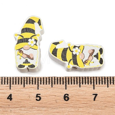 Printed Poplar Wood Beads WOOD-Z008-01G-1
