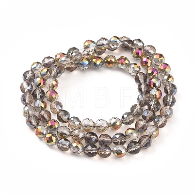 Electroplate Glass Beads Strands EGLA-L018-A-HP03-1