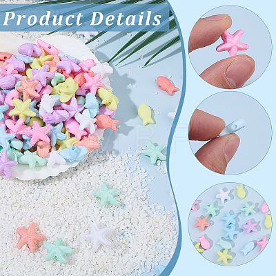 260Pcs 13 Colors Opaque Acrylic Beads MACR-SP0002-28-1