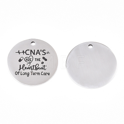Non-Tarnish 201 Stainless Steel Pendants LS-STAS-T064-38P-4-1