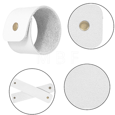 12Pcs PU Leather Napkin Rings AJEW-CL0005-81D-1