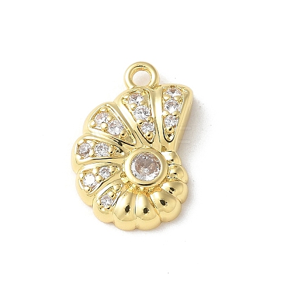 Brass Micro Pave Cubic Zirconia Pendants KK-P290-48G-1