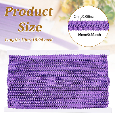 Polyester Braided Lace Trim OCOR-WH0074-92E-1