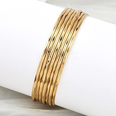7Pcs 304 Stainless Steel Bangles for Women BJEW-C132-05G-1
