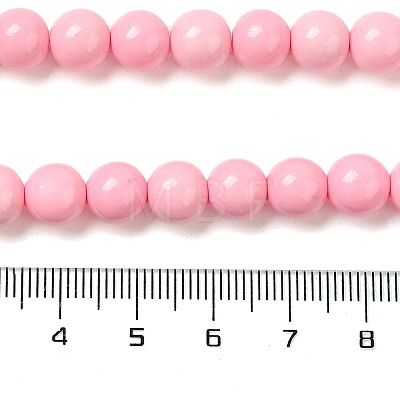 Synthetic Ocean White Jade Beads Strands G-S254-6mm-B01-1