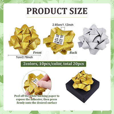 20Pcs 2 Colors Plastic Glitter Powder Flower Ball for Party Wedding Home Outdoor Decoration AJEW-FG0005-69-1
