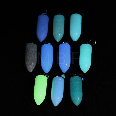 Synthetic Noctilucent Stone/Luminous Stone Pendants G-Z054-08-1