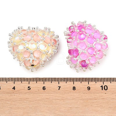 Valentine's Day Alloy Plastic Beads FIND-E056-01-1