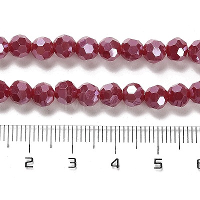 Electroplate Opaque Glass Beads Strands EGLA-A035-P6mm-A16-1
