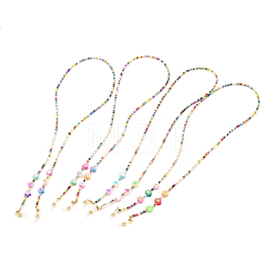 Glass Seed Beads Eyeglasses Chains AJEW-EH00383-1