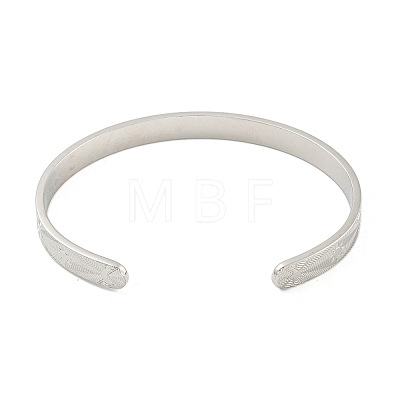 Stainless Steel Open Cuff Bangles for Women BJEW-G708-01A-P-1