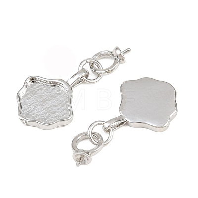 Brass Pendant Cabochon Settings KK-CBA6A75-40P-1
