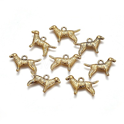 Tibetan Style Alloy Puppy Pendants GLF9881Y-1