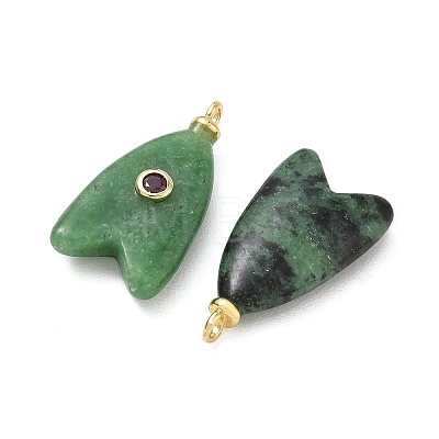 Brass & Natural Ruby in Zoisite & Cubic Zirconia Pendants GG-CBAD360-20G-11-1