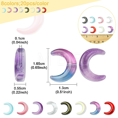 20Pcs Gradient Color Handmade Lampwork Beads LAMP-FS0001-18G-1