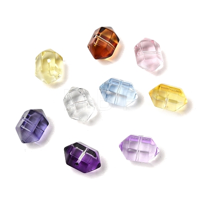 Dyed & Heated Transparent Glass Beads GLAA-F132-01-1