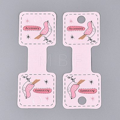 Fold Over Cardboard Paper Jewelry Display Cards for Necklace & Bracelet Storage CDIS-N004-16-1