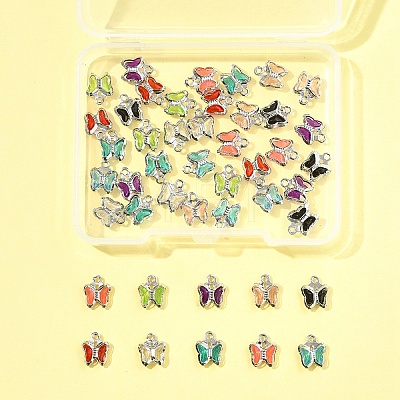 45Pcs 9 Colors Glass Charms KK-FS0001-67-1