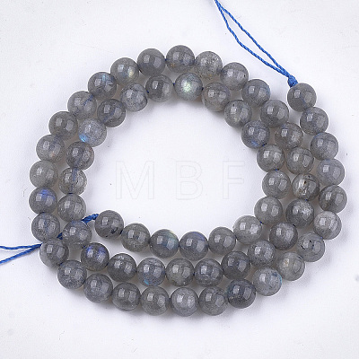 Natural Labradorite Beads Strands G-S333-8mm-035-1