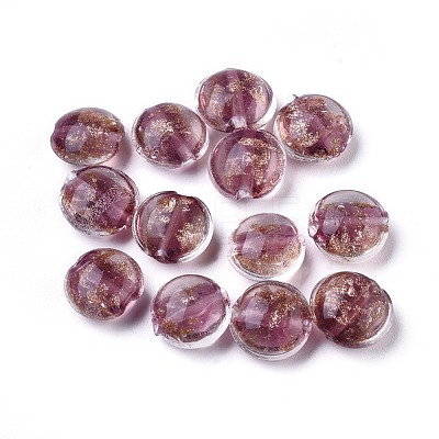 Handmade Gold Sand Lampwork Beads X-LAMP-S035-12mm-09-1