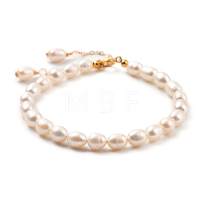 Natural Cultured Freshwater Pearl Beaded Bracelets BJEW-JB05325-01-1