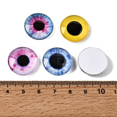 Printed Transparent Glass Cabochons GL-CBAA22A-08-1